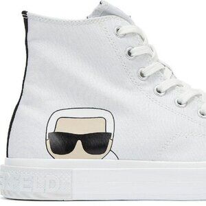 Karl Lagerfeld Paris Kampus III Ikonic Hi Lace Women's White Trainers US 8